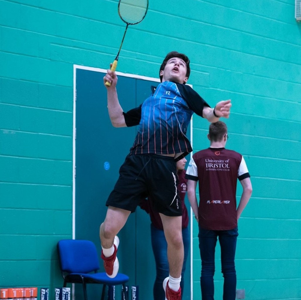 Me playing badminton